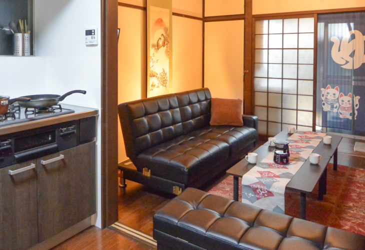 リビング Living room Kyoto guesthouse 京都 宿泊